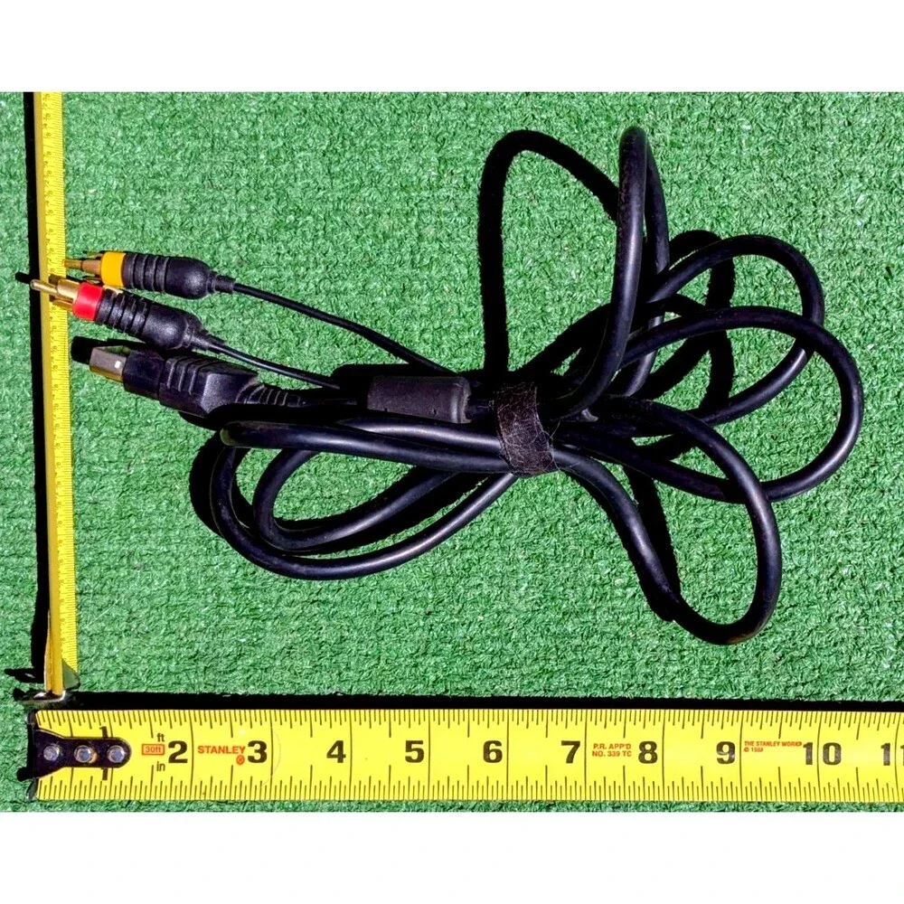 Xbox OEM Video Cable AV/RCA 7ft Cord Original Microsoft Authentic Tested EUC